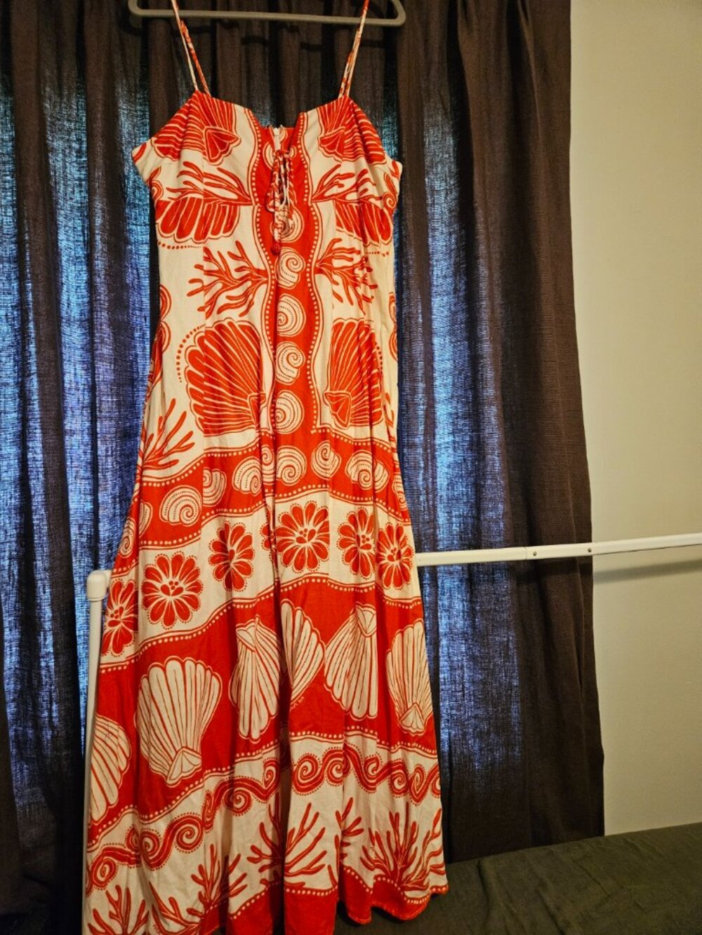 White Ainika Shell LENZING™ ECOVERO™ Euroflax™ Maxi Dress - Picture 4 of 9